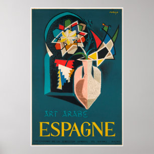 Art Arabe, Espagne, Vintage Poster