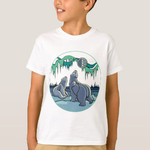 Art arctique T-shirt enfant ours polaire Chemises 