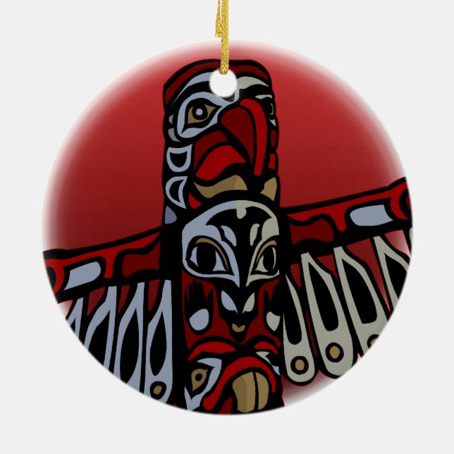 Art autochtone Décoration Personnalisée Totem Pole (Dos)