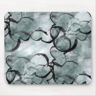 art avant-garde grey, black hand paint mouse pad