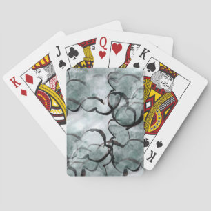 art avant-garde grey, black hand paint playing cards