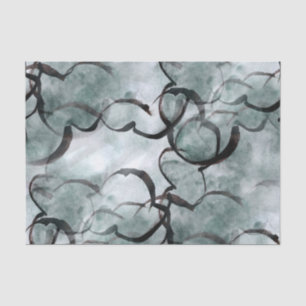 art avant-garde grey, black hand paint tissue paper