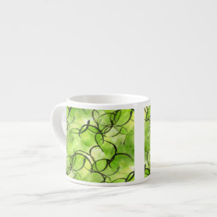 art avant-garde hand paint background green espresso cup