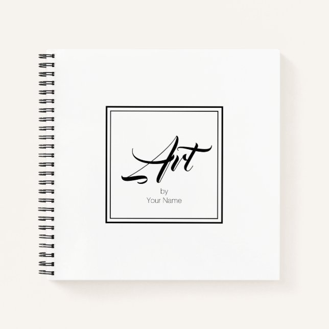 Art avec votre nom dans le carnet d'esquisses Bord (Devant)