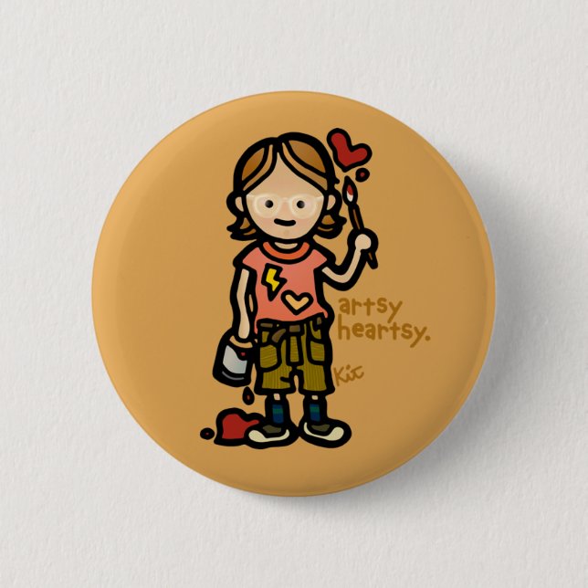 art badge 2 inch round button (Front)