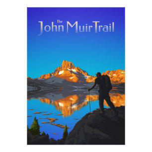 Art - Banner Peak - John Muir Trail Text Photo Print