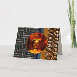 Art Birthday Card with Buddha
