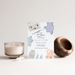 Art Birthday, Paint Party, Any Age, Painting Invitation