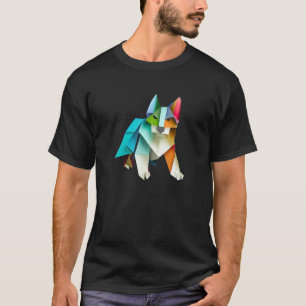 Art Border Collie Colourful Origami Dog Cute Sweet T-Shirt