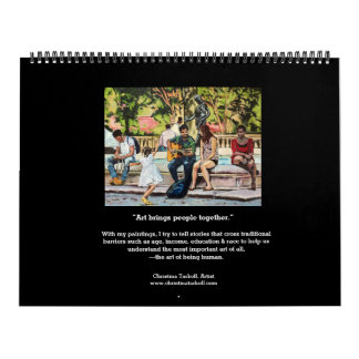 "Art Brings People Together" 2018 Wall Calendar