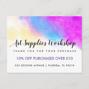 Art Business Insert Card – Coupon Marketing