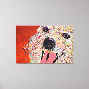 Art by Debbie Davidsohn - Dog Art - Wrapped Canvas