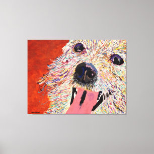 Art by Debbie Davidsohn - Dog Art - Wrapped Canvas