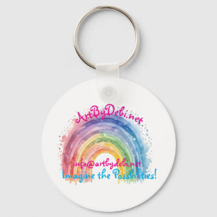 Art By Debi, Rainbow Magnet Keychain