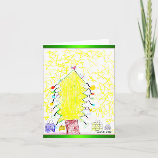 Art by Kids Christmas Tree Cartes de notes personn