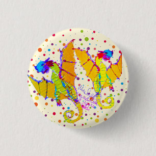 Art by Micheal Charm 1 Inch Round Button
