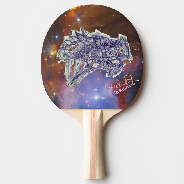 Art by Micheal Ping Pong Paddle (Front)