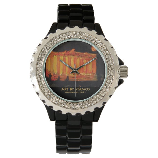 Art By Stamos "Parthenon" painting watch (Front)