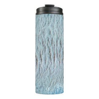 Art canvas blue texture thermal tumbler