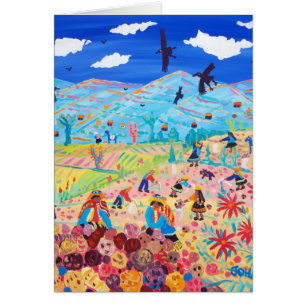 Art Card: Andean Potato Pickers, Amaru, Peru