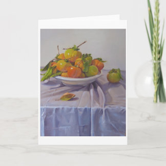 Art Card Blank Greeting Card "Persimmon Plenty"