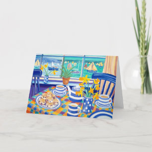 Art Card: Cornish Teatime ( Cornish Blue ) Card