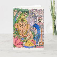Art Card - Ganesh and the Peacock Ladies