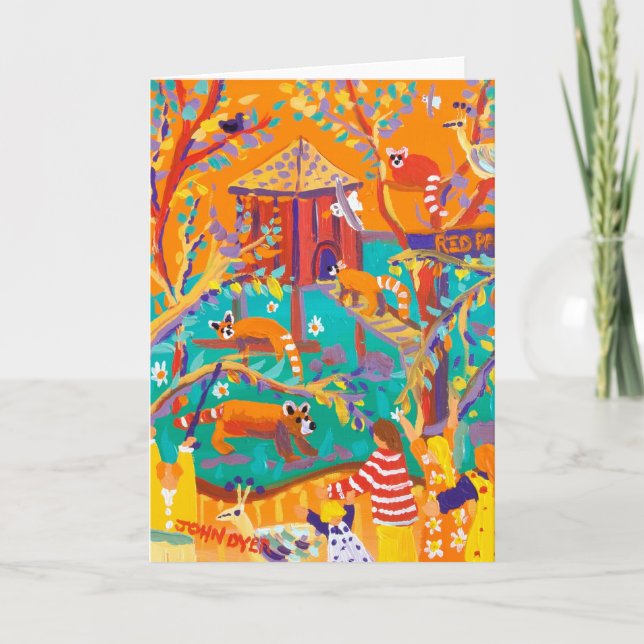 Art Card: Relaxing Red Pandas Card (Front)