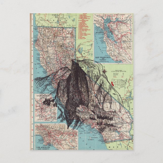 Art carte de Californie (Devant)