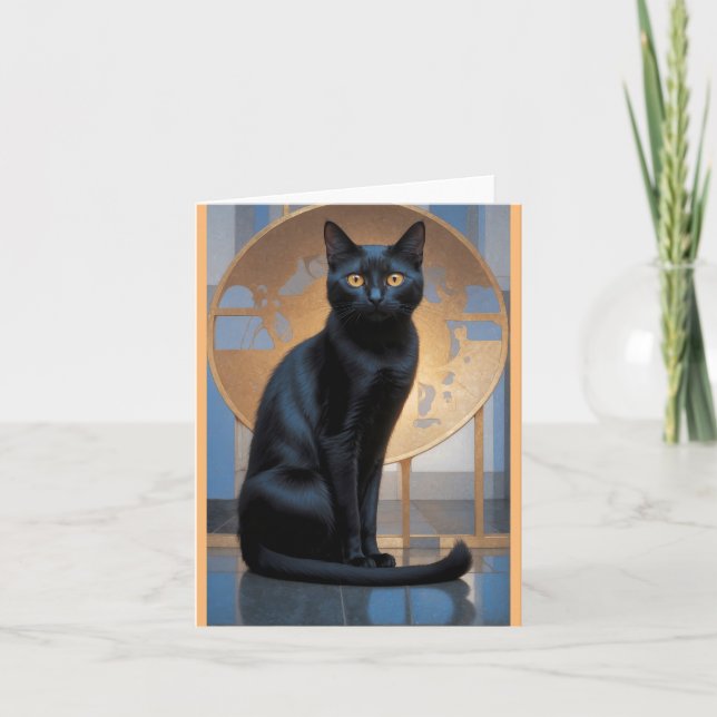 art cat thank you card (Front)
