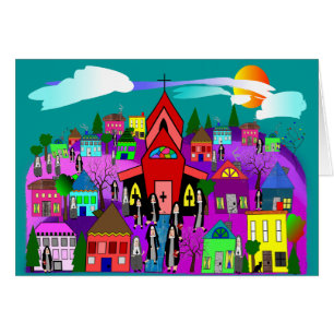 Art catholique de nonnes "se dirigeant à l'église