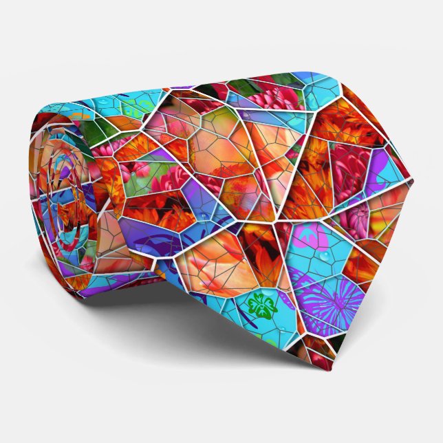 Art cellulaire 1 Cravate personnalisée (Roulé)