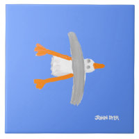 Art Ceramic Tile: John Dyer Flying Seagull
