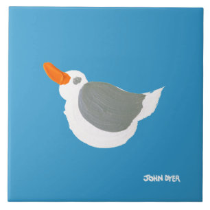 Art Ceramic Tile: John Dyer Flying Seagull Tile