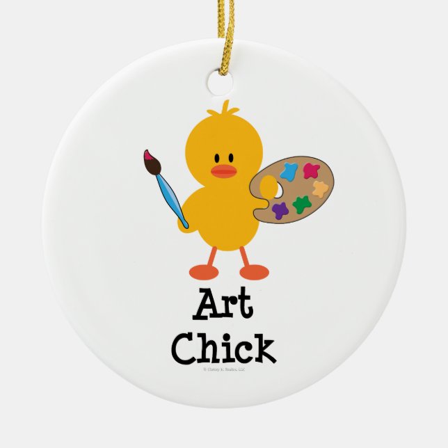 Art Chick Ornament (Front)