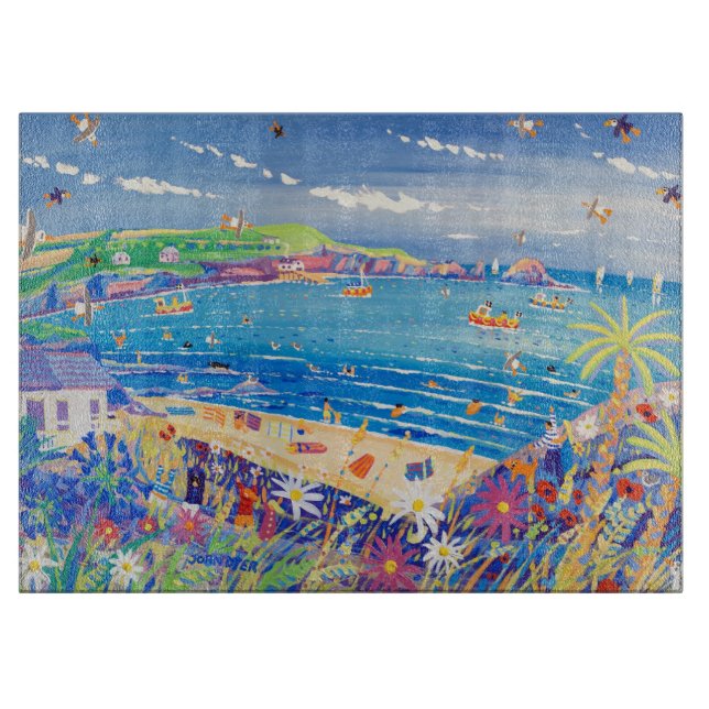 Art Chopping Board: Mother Ivey's Bay Cornwall Cutting Board (Front)