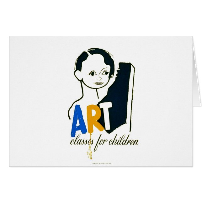 Art Classes for Children - WPA Poster - (Front Horizontal)