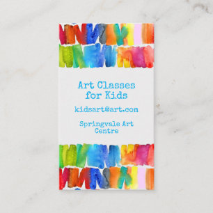 Art Classes for Kids business paint business Card