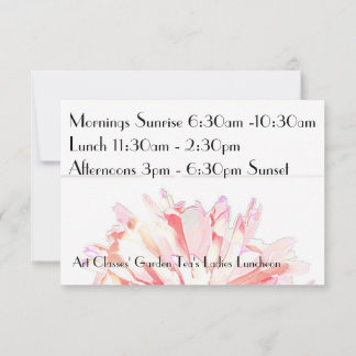 Art Classes Ladies Luncheon Garden Tea's Invitatio Invitation