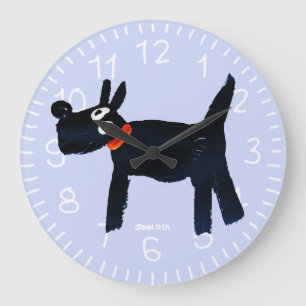 Art Clock: John Dyer Scotty Dog Large Clock