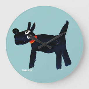 Art Clock: John Dyer Scotty Dog Large Clock