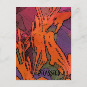 Art coloré audacieux carte postale guerrier par Pi