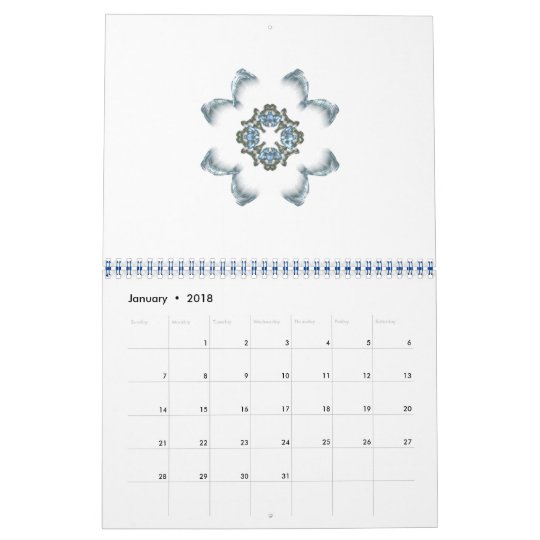Art coloré de fractale pendant douze mois calendrier mural