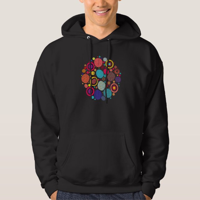 Art Colorful Pattern Circle September Internationa Hoodie (Front)