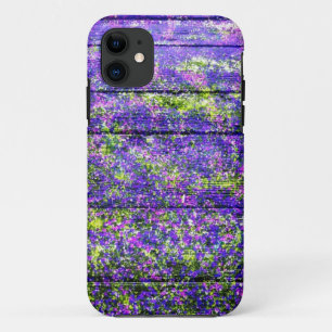 Art Colour Acrylic Flower Painting on Wood #2 iPhone 11 Case