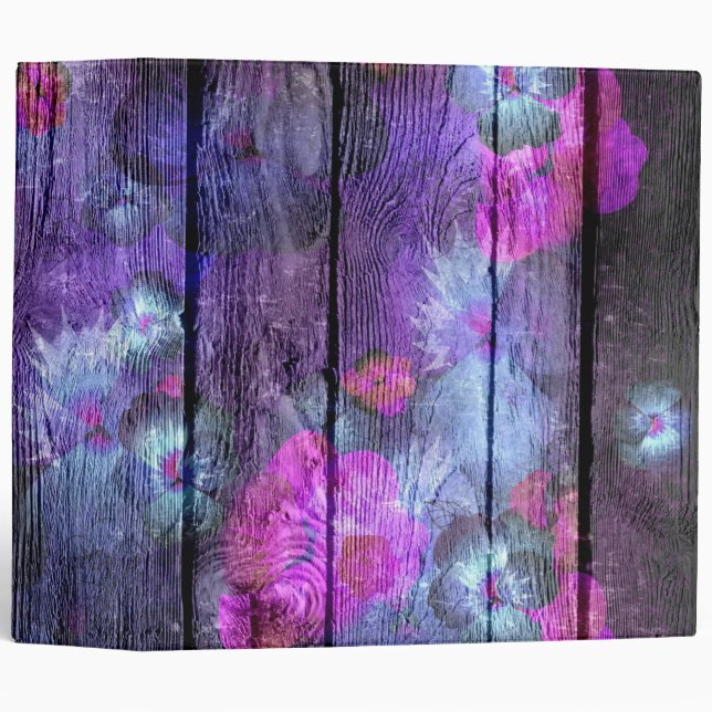 Art Colour Flower Painting on Wood #6 Binder (Front/Spine)