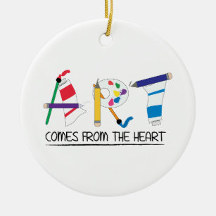Art Comes From The Heart Ceramic Ornament