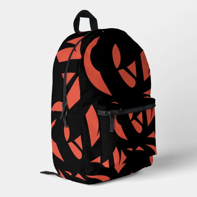 Art contemporain Orange / Black Drastring sac (Coin arrière gauche)