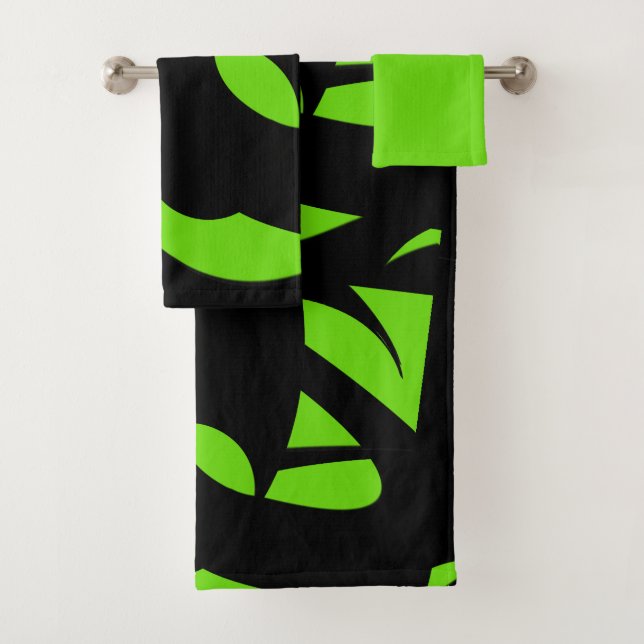 Art contemporain vert / Noir (En situation)