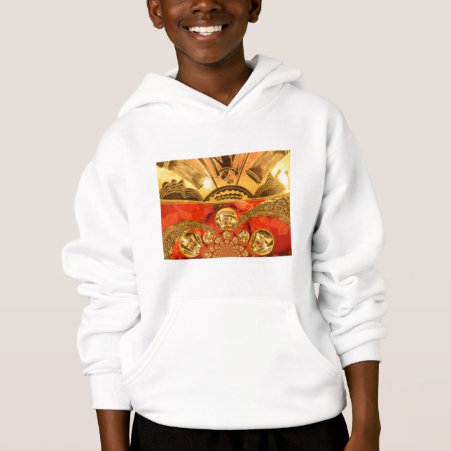 Art Culturel Africain : Design Rouge Or Riche (Devant)